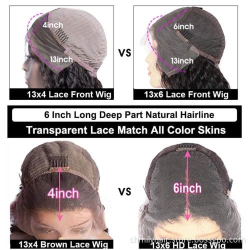 Cheap 100% Natural Human Hair Wigs For Black Women HD Front Lace Wig Human Hair 100% Virgin Brazilian Human Hair Lace Front Wigs